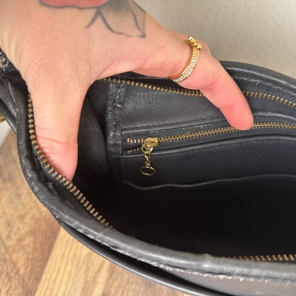 Vintage Coach Janice Legacy Crossbody Bag Black 9966 Made In USA 90s - Picture 13 of 16